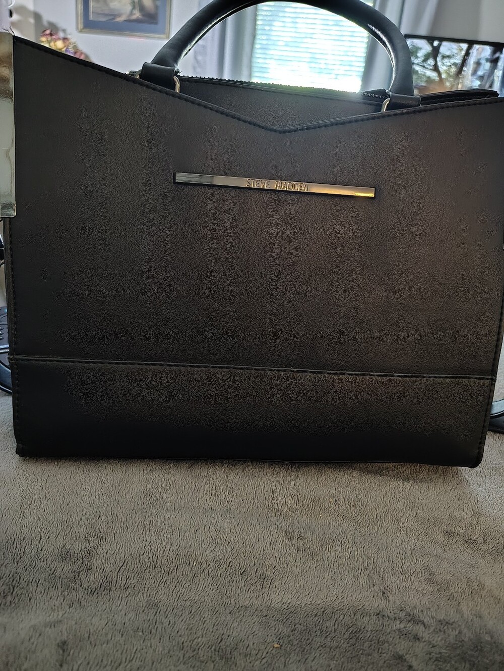 Steve Madden Bjuno Faux Leather Satchel Handbag